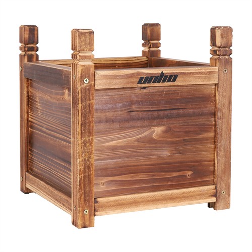 Square wooden planter - planter, trough