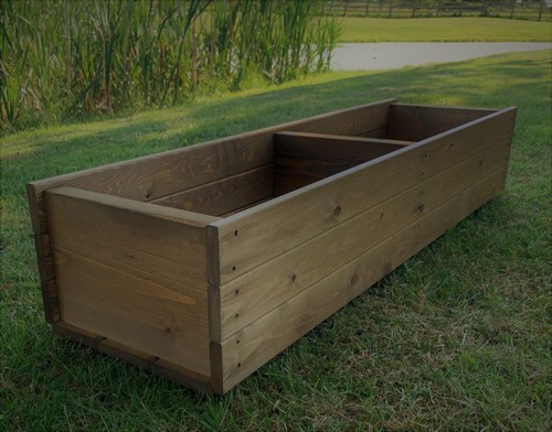 Wooden planter boxes - planter,