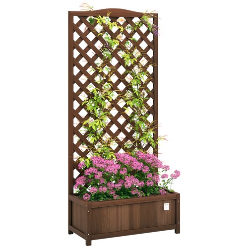 Outsunny garden wooden planter - wooden,