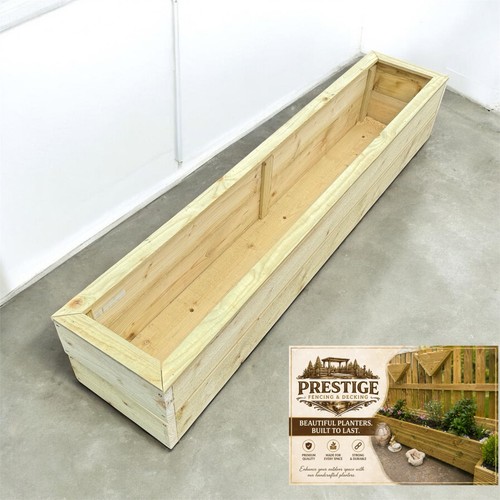 Rustic wooden patio planter - wooden,