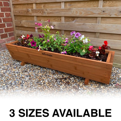 Woodside wooden garden planter - garden,