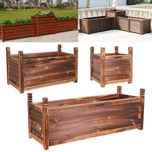 Xlarge wooden trough - wooden, garden
