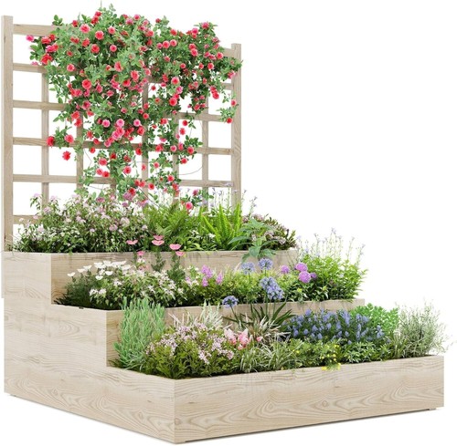 Tier wooden planter raised - tier,