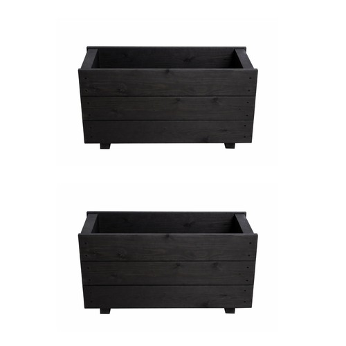Deep wooden trough - deep, planters