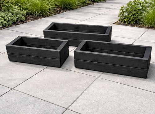 Wooden balcony small planter - balcony,