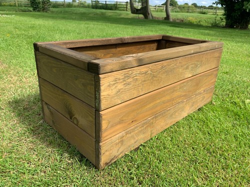 Wooden box planter garden - planter,