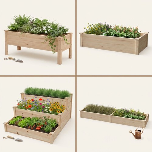 Wooden raised garden bed - raised,
