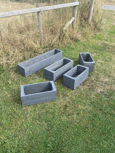 Wooden garden decking planter - garden,