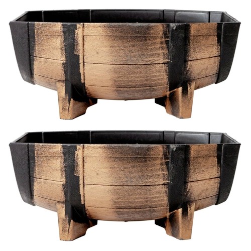 2pk garden half barrel - garden,