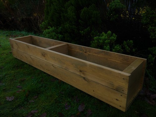 Large wooden planter long - large,