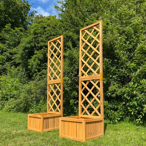 Wooden trellis planter - x,