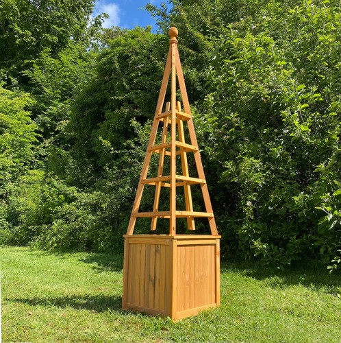 Wooden garden planter - garden, square