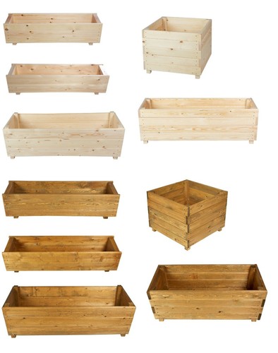Wooden planter boxes - planter, garden