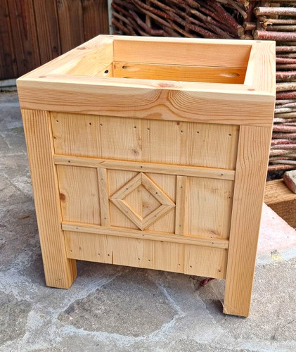 Unique handmade wooden square - handmade,
