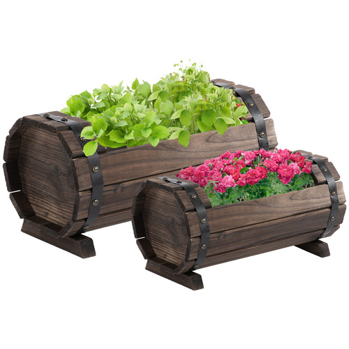 2pcs wooden planter box raised - box,