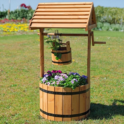 Garden planter wishing well - garden,