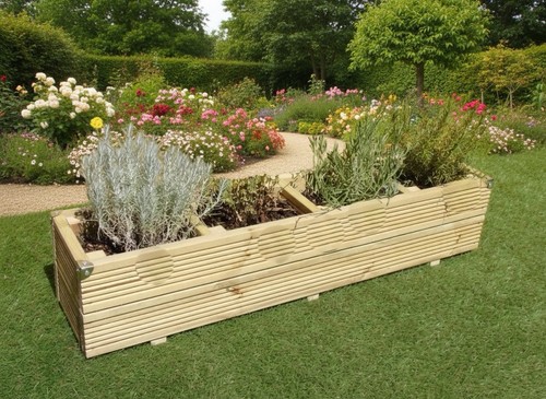 Garden herb planter wooden - herb,