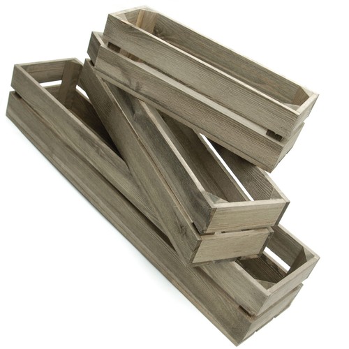 Wooden planter trough crate - wooden,