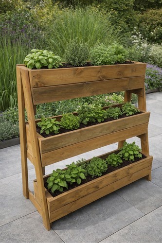 Wooden raised elevated plant - raised,