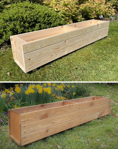 Wooden planter boxes garden - wooden,